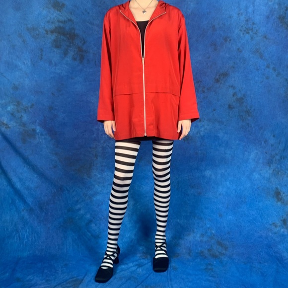 Vintage 1980s Red water proof windbreaker coat - Picture 5 of 7